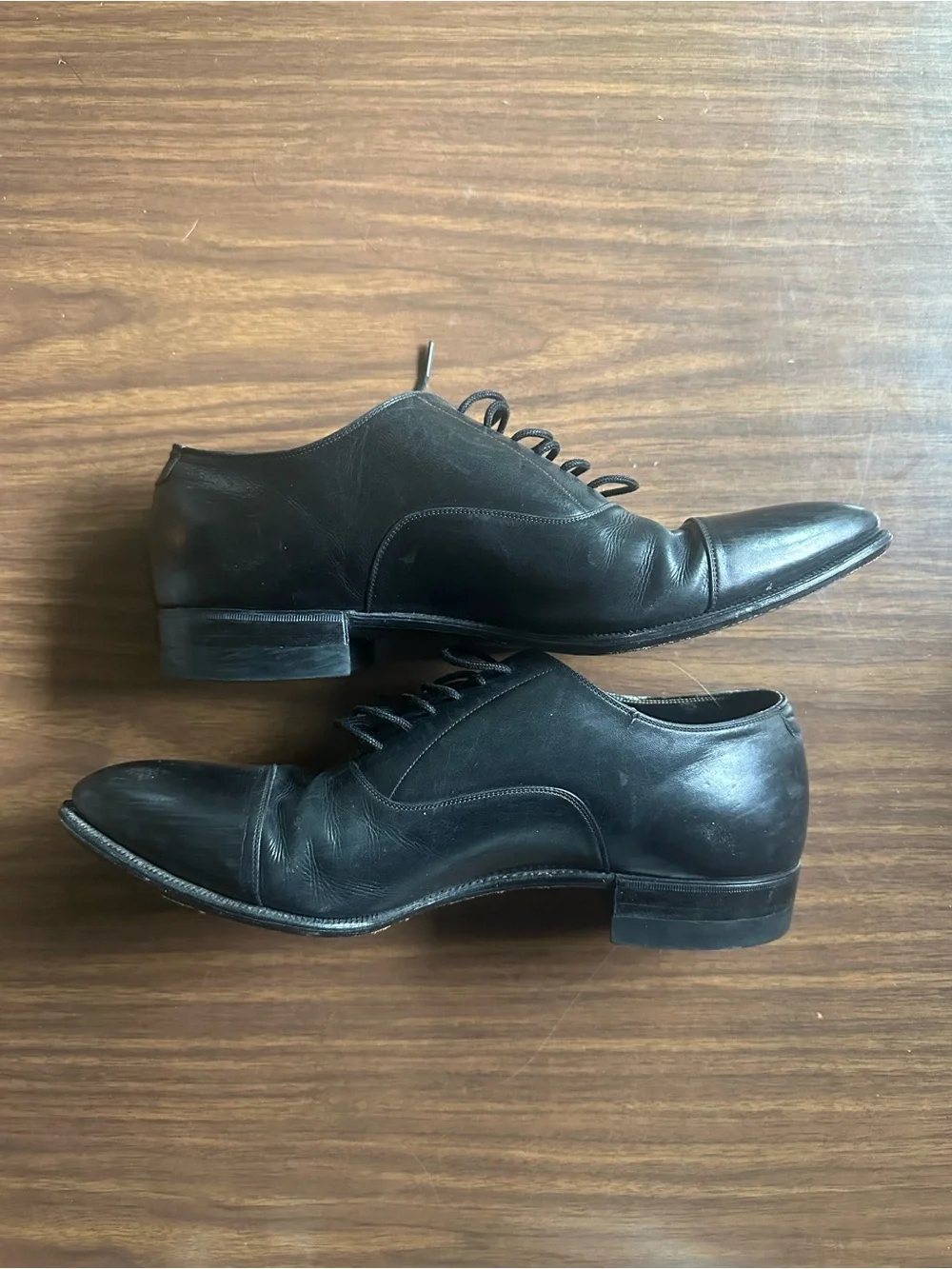 Washington Ginza Tokyo Black Leather Oxfords